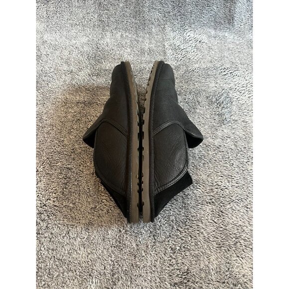 UGg Cooke Loafer Slipper Size 10 Black Suede Wool Lined Collapsible Heel 16596 - Picture 8 of 13